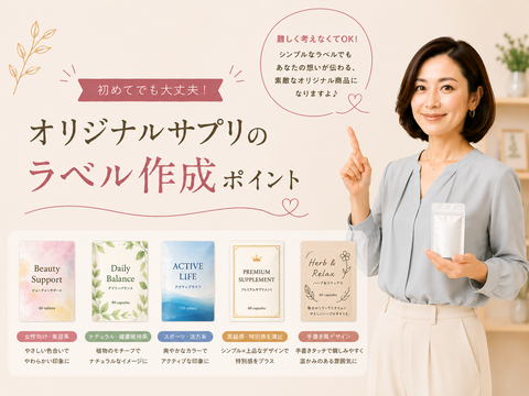 初めてでも大丈夫！オリジナルサプリのラベル作成ポイント